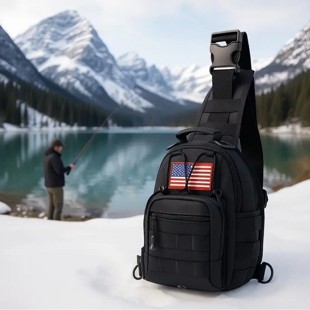 Tactical Black Sling Bag